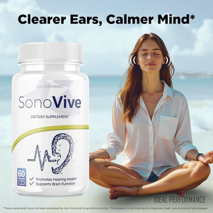 IDEAL PERFORMANCE Sonovive Hearing Support Capsules (3 Pack, 180 Capsules)