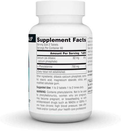 Source Naturals DLPA DL-Phenylalanine, 375mg - 120 Tablets