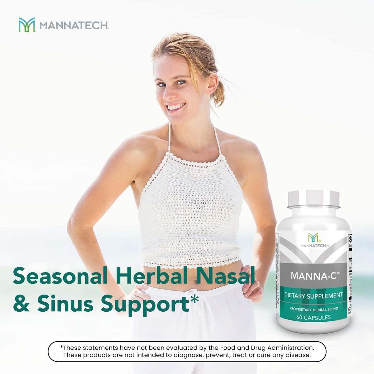 Nasal and Sinus Support with Immune Defence – Manna-C – 60 Capsules - görsel 5