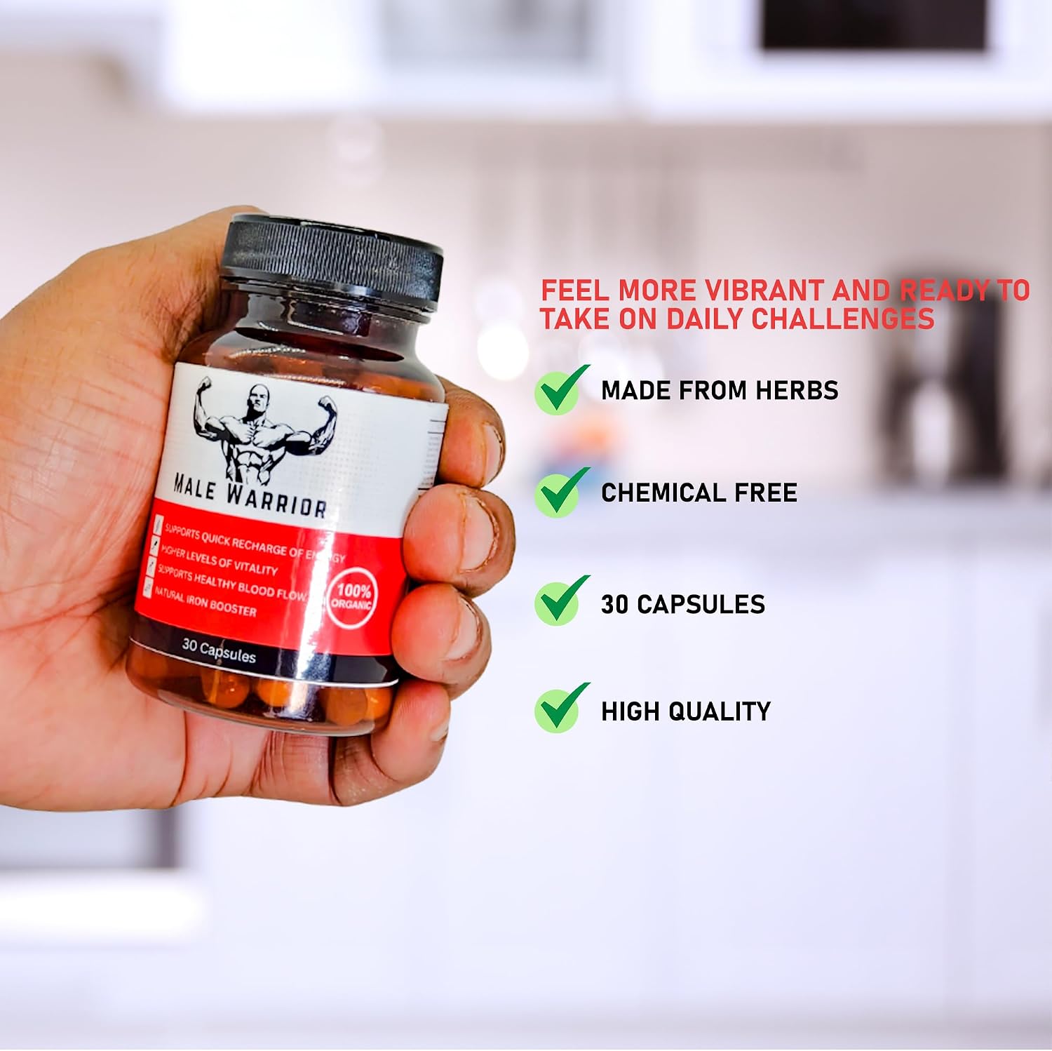 Male Warrior - 100% Organic Herbal Supplement by 26 Herb Maya - görsel 4