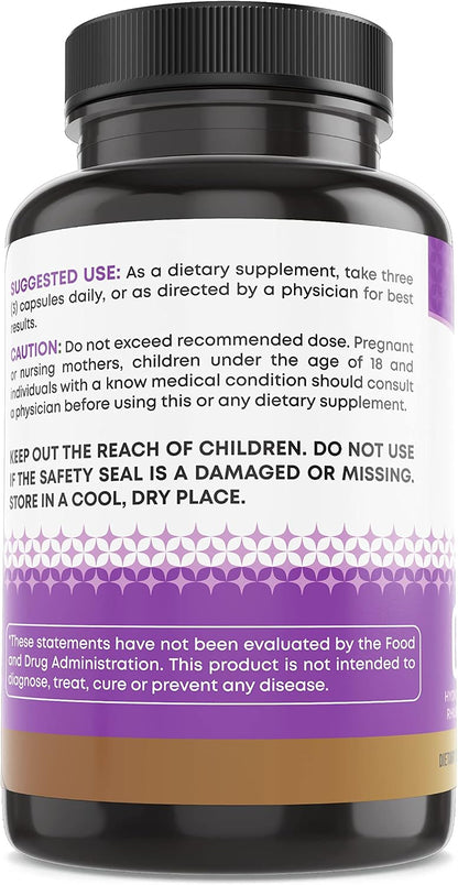 Ancient Bliss Leaky Gut Supplement – L-Glutamine Capsules with Blessed Thistle & Hydrangea Root – Vegan, Non-GMO – 60 Capsules