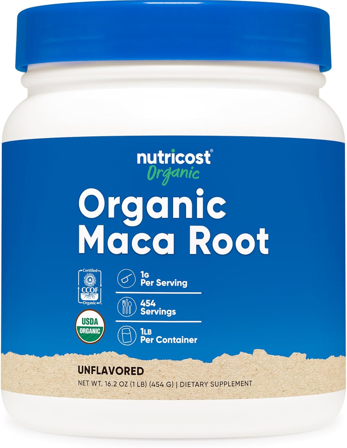 Nutricost Organic Maca Root Powder, 454g - görsel 1