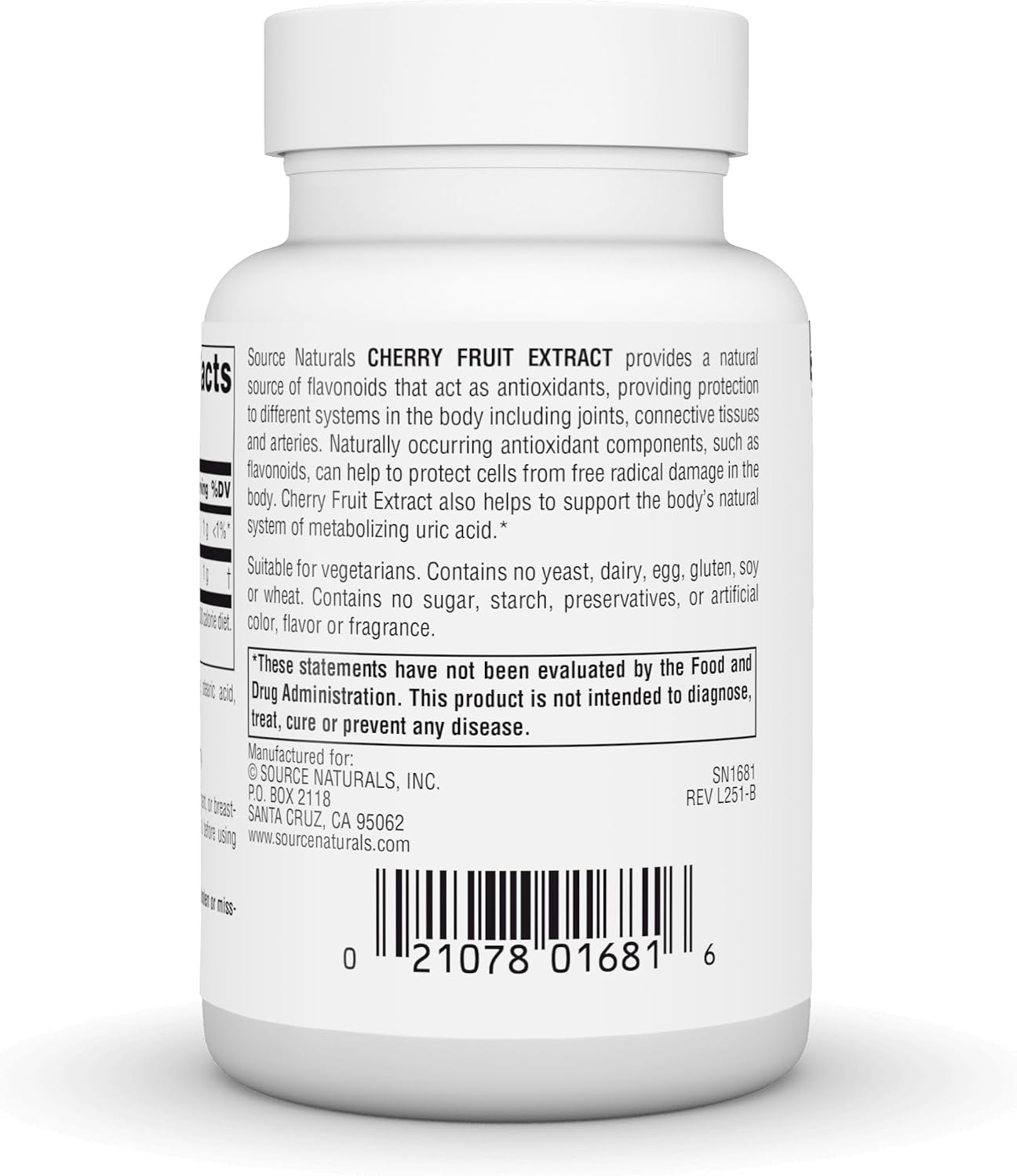 Source Naturals Cherry Fruit Extract – 500 mg, 90 Vegetarian Tablets - görsel 4
