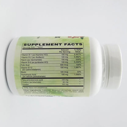 Holly Hill Health Foods B Complex 100 Vegetarian Tablets, 100 Tablets