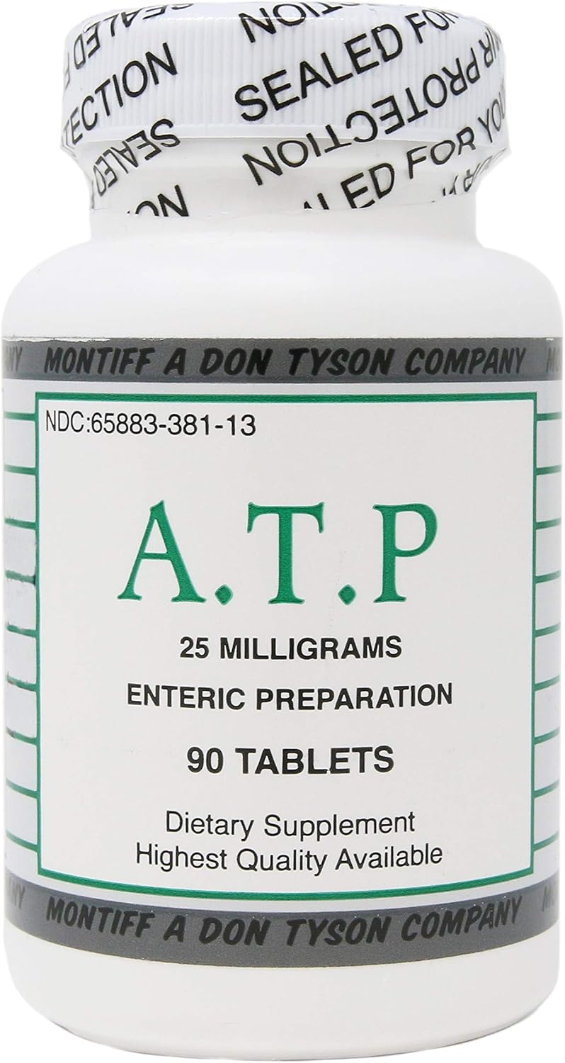 Montiff ATP 25 mg 90 Tablets - Pure Adenosine Triphosphate Supplement with Enteric Coating - görsel 1