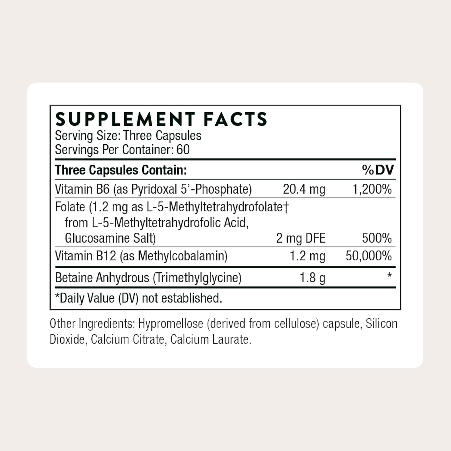 THORNE Methyl-Guard - Supports Healthy Methylation* - 180 Capsules - görsel 2
