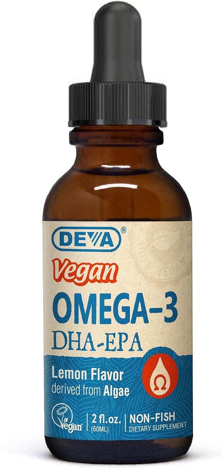 DEVA Vegan Liquid DHA-EPA, Lemon Flavour, 2-Pack (2 fl oz each) - görsel 5