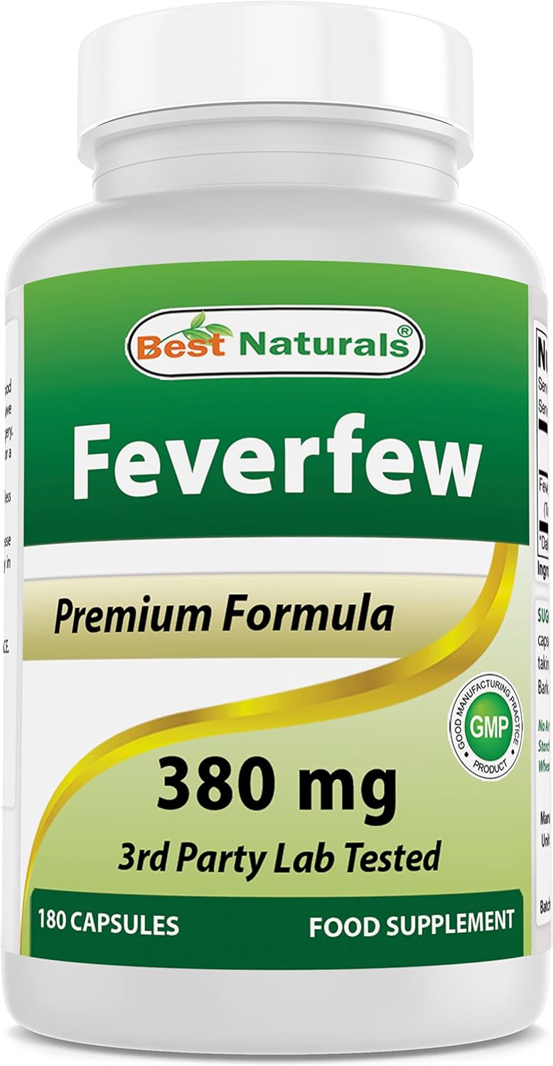 Best Naturals Feverfew 380 mg - 180 Capsules - görsel 1