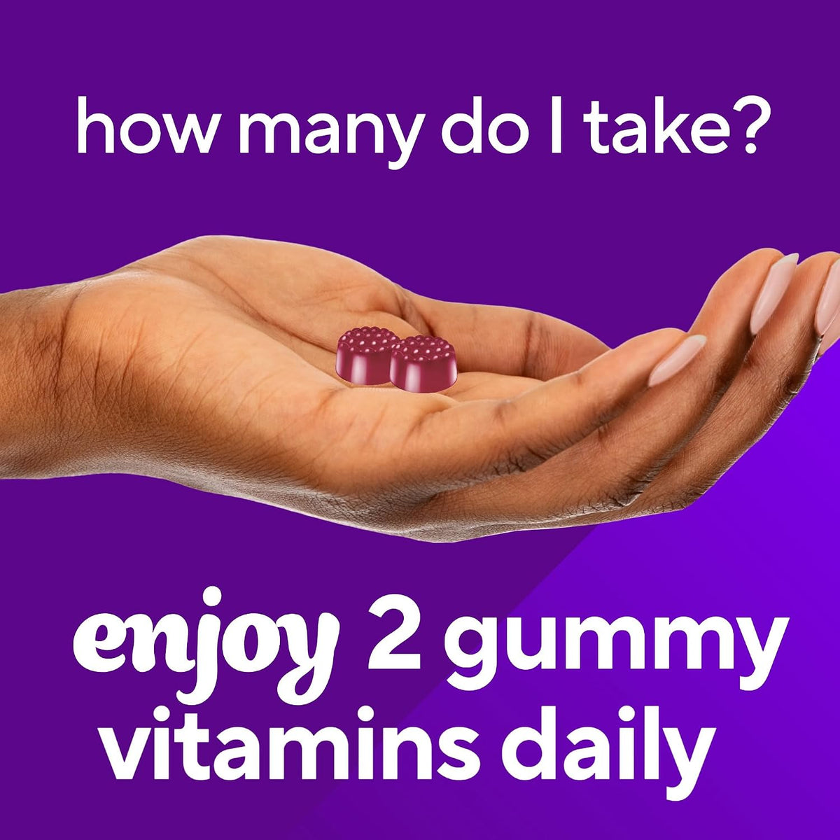 Vitafusion Extra Strength Biotin Gummy Vitamins - 5,000 mcg, Berry Flavoured - görsel 6