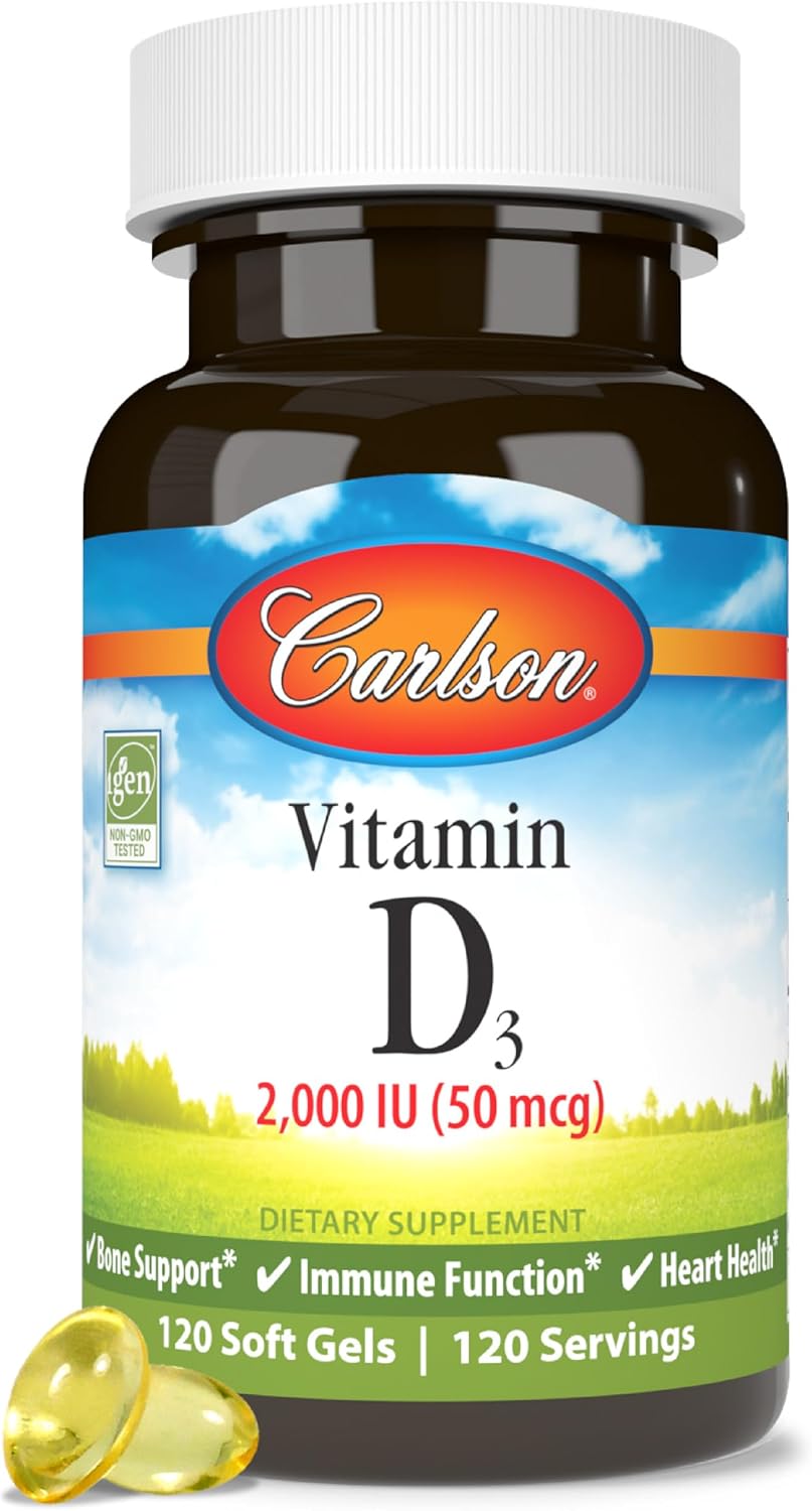 Carlson Vitamin D3 2,000 IU Soft Gels (120 Capsules) - görsel 1