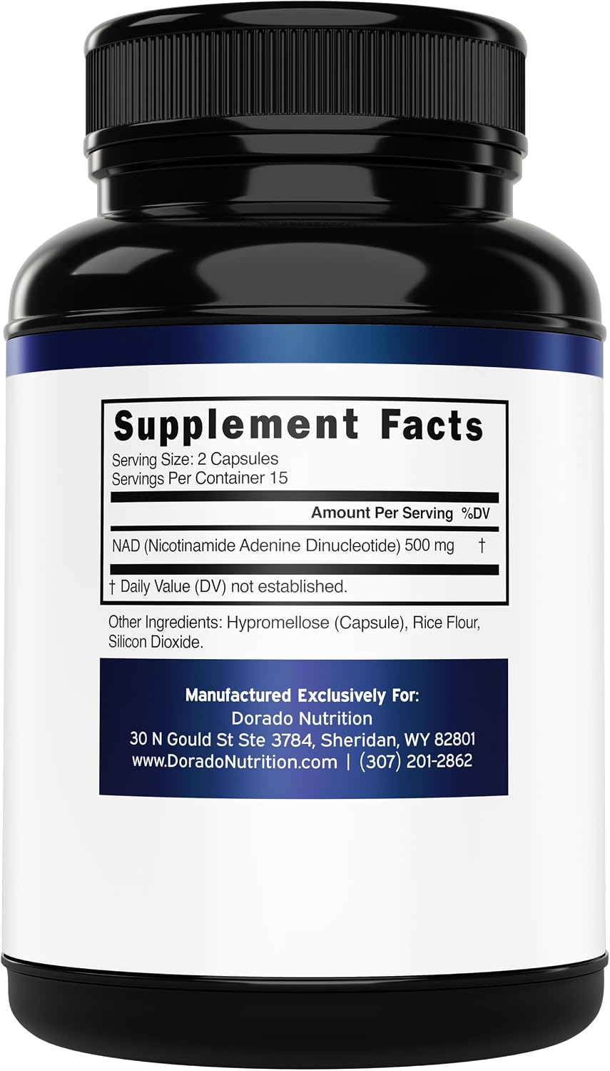 NAD+ Supplement (500 mg of 95% Pure NAD+ Per Serving) – 30 Vegan Capsules - görsel 2