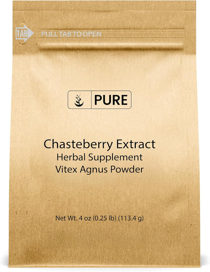 PURE ORIGINAL INGREDIENTS Chasteberry Extract (454 g) Vitex Agnus-Castus Tree, Non-GMO