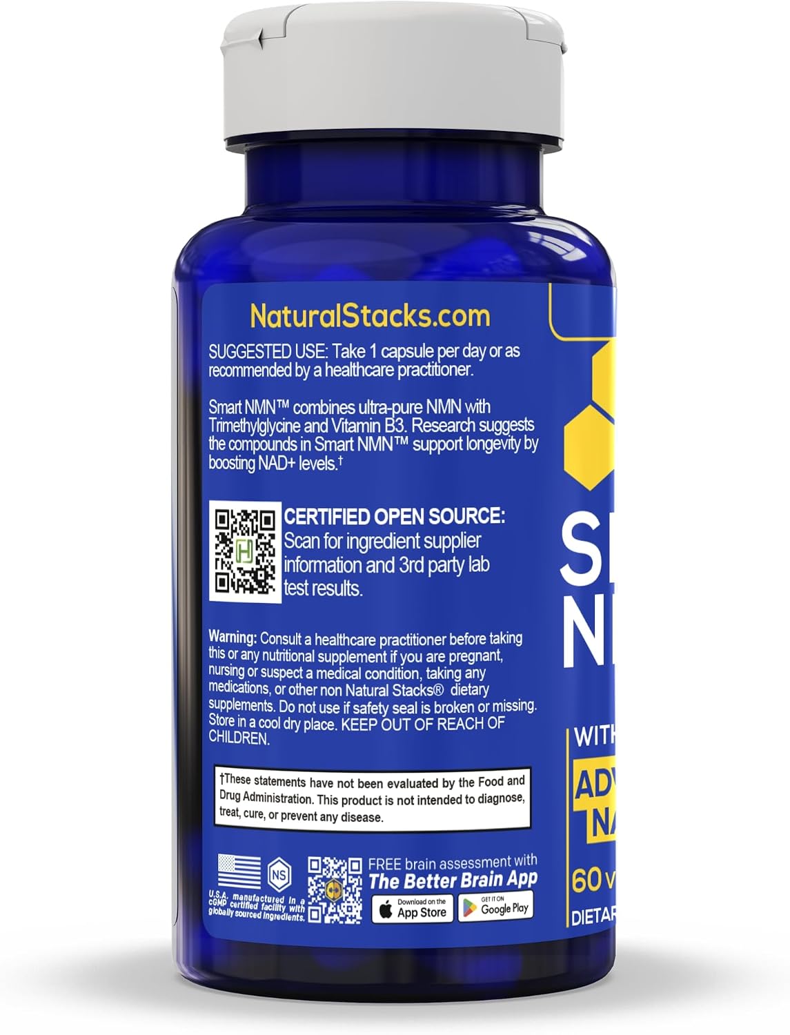 Smart NMN Supplement - Advanced NAD+ Support with NMN, Niacin & TMG - 60 Capsules - görsel 5