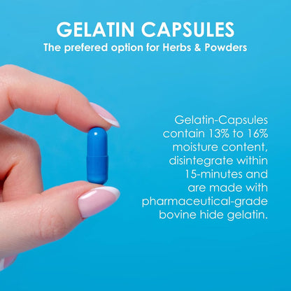 Capsuline Size 0 Gelatine Empty Capsules, 50000 Count