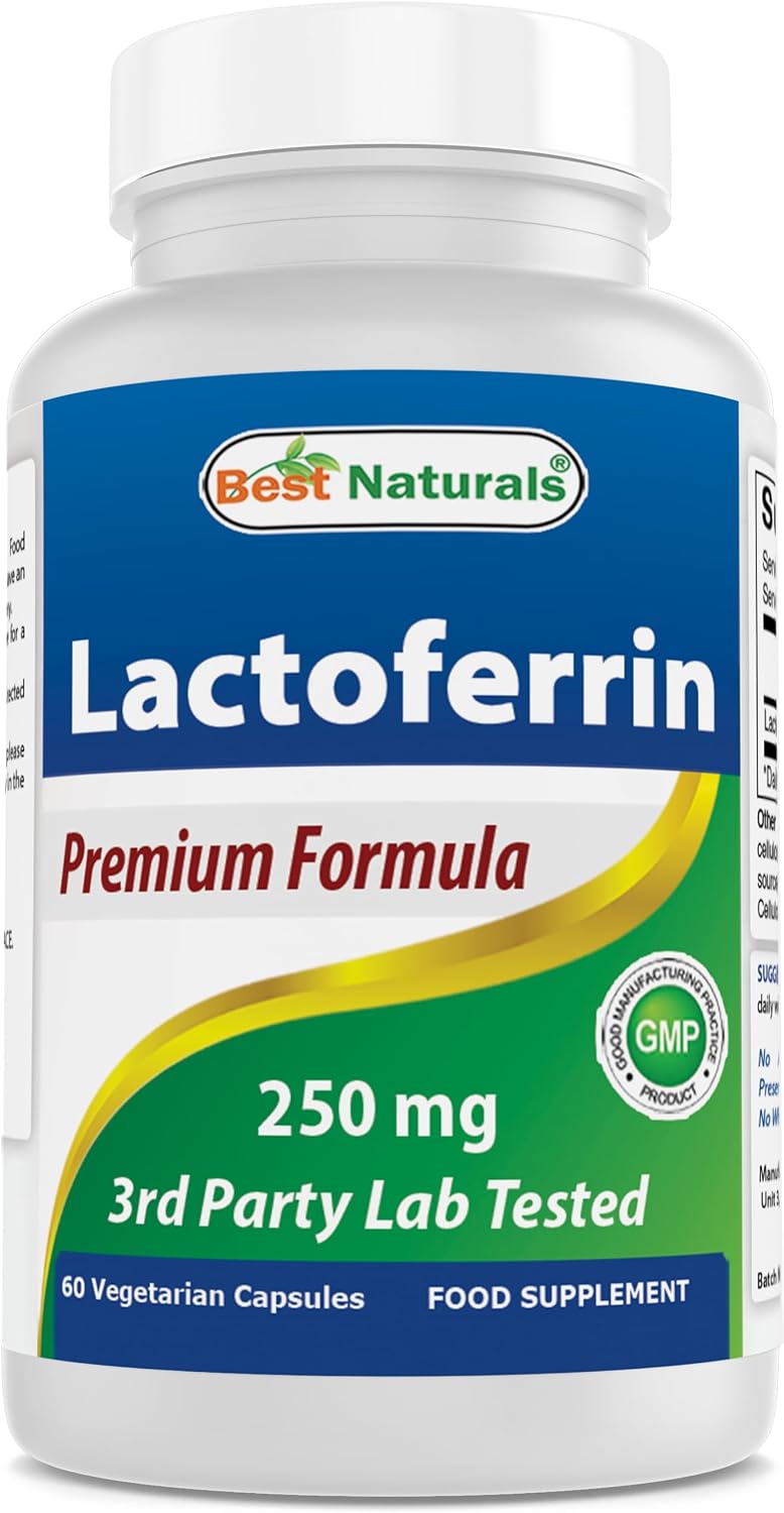 Best Naturals Lactoferrin 250 mg – 60 Vegetarian Capsules - görsel 1