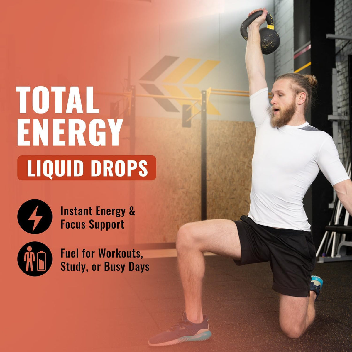 Total Nutra Extra Strength Liquid B12 Vitamin Drops – Vegan, Non-GMO, with B6, B3, Green Tea, Carnitine & Ginkgo Biloba - görsel 3
