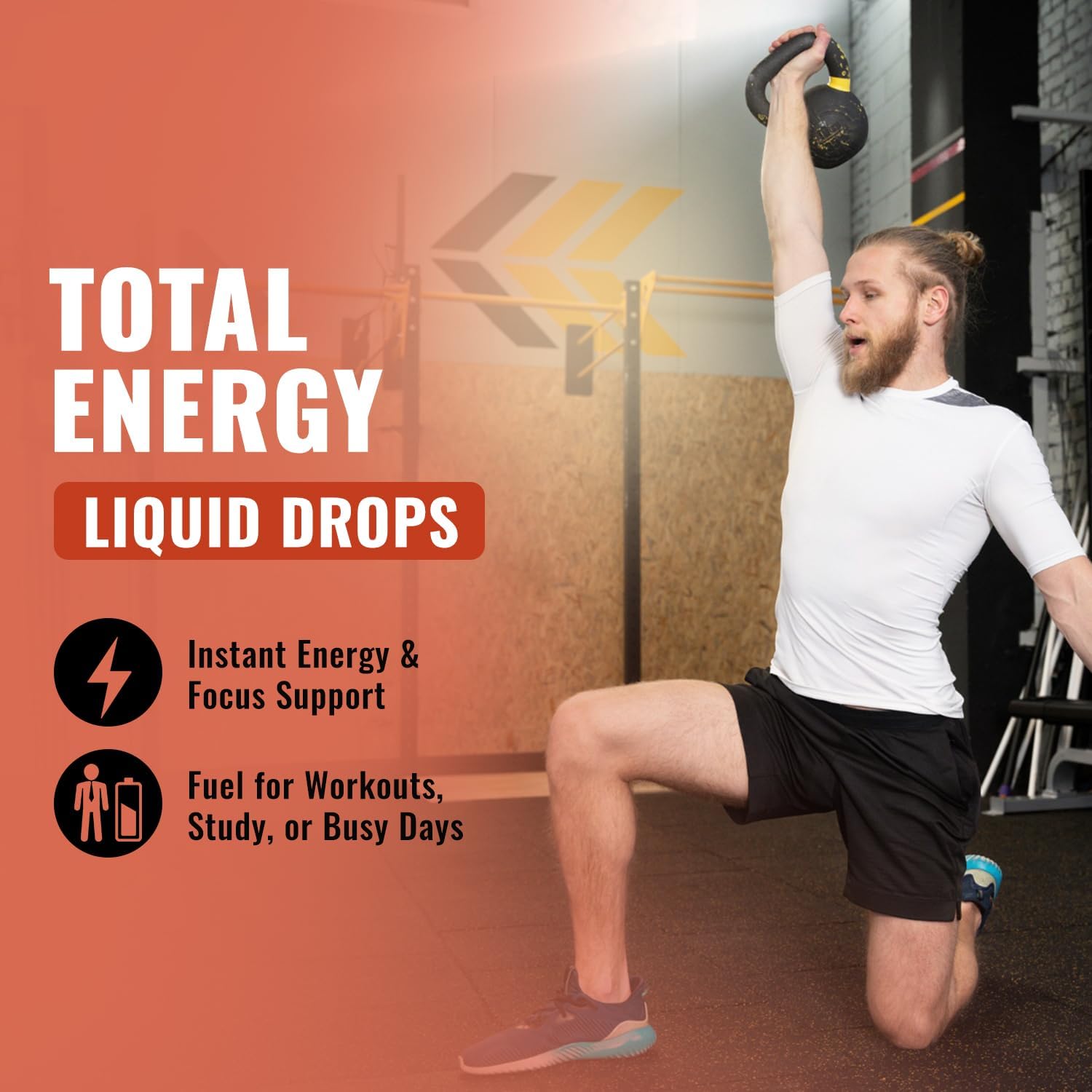 Total Nutra Extra Strength Liquid B12 Vitamin Drops – Vegan, Non-GMO, with B6, B3, Green Tea, Carnitine & Ginkgo Biloba - görsel 3
