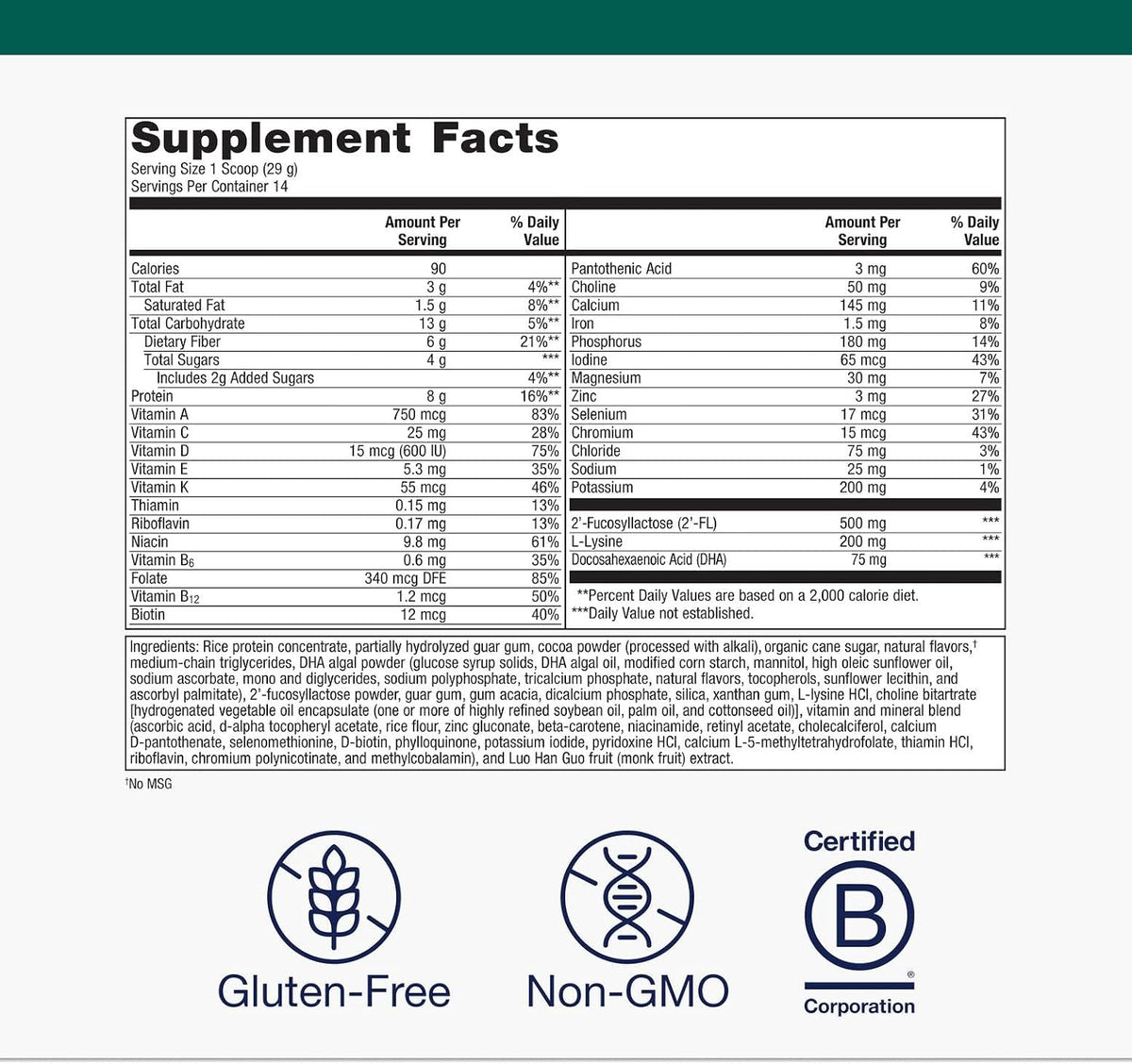 Metagenics MetaKids Nutrition Powder - Kids Multivitamin Powder with Prebiotics, DHA, Protein & Amino Acids - Complete Protein - Non-GMO, Gluten-Free - görsel 4