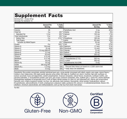 Metagenics MetaKids Nutrition Powder - Kids Multivitamin Powder with Prebiotics, DHA, Protein & Amino Acids - Complete Protein - Non-GMO, Gluten-Free