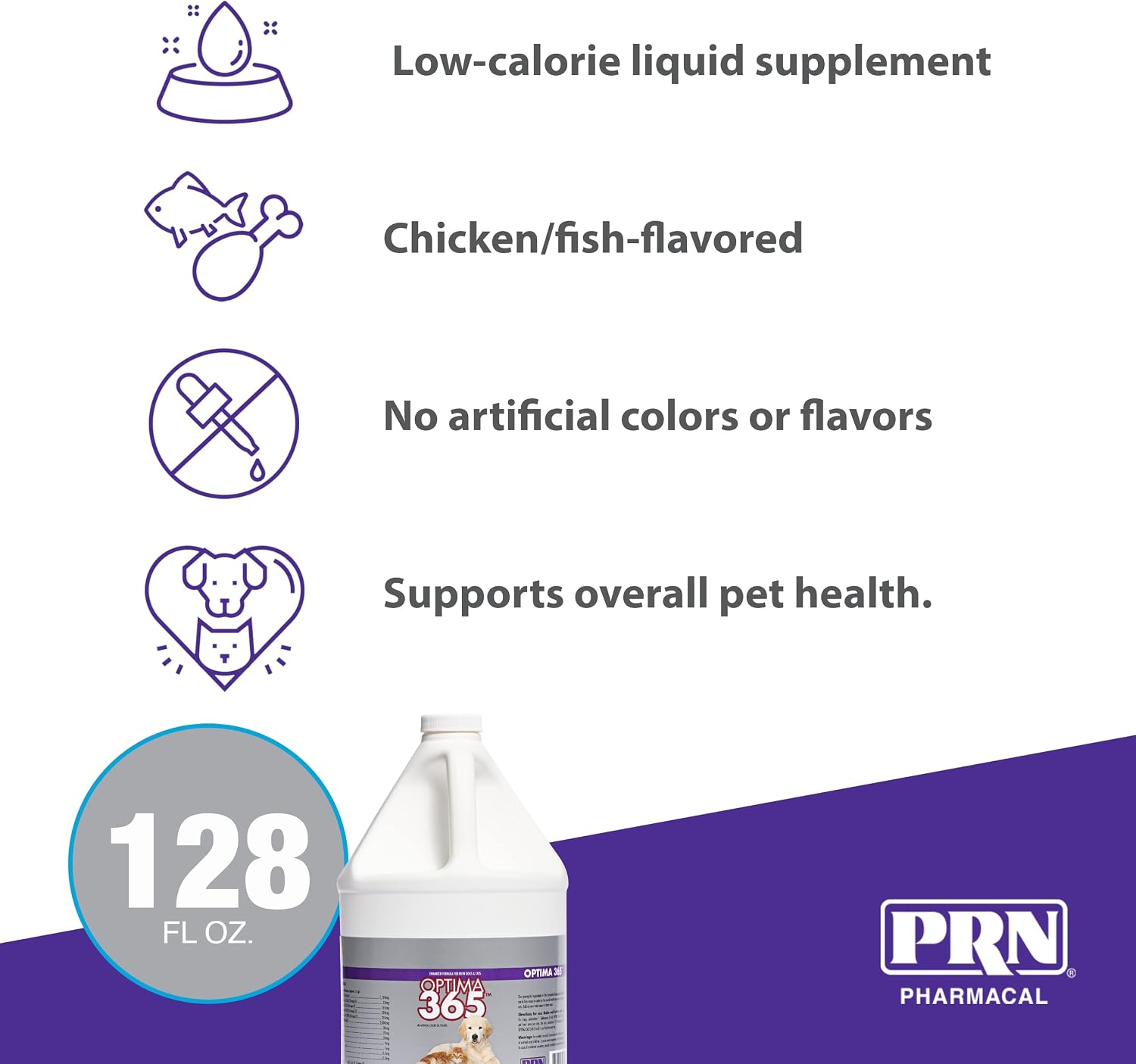 PRN Pharmacal Optima 365 Essential Fatty Acids Nutritional Supplement for Cats and Dogs – 3.8 L - görsel 4
