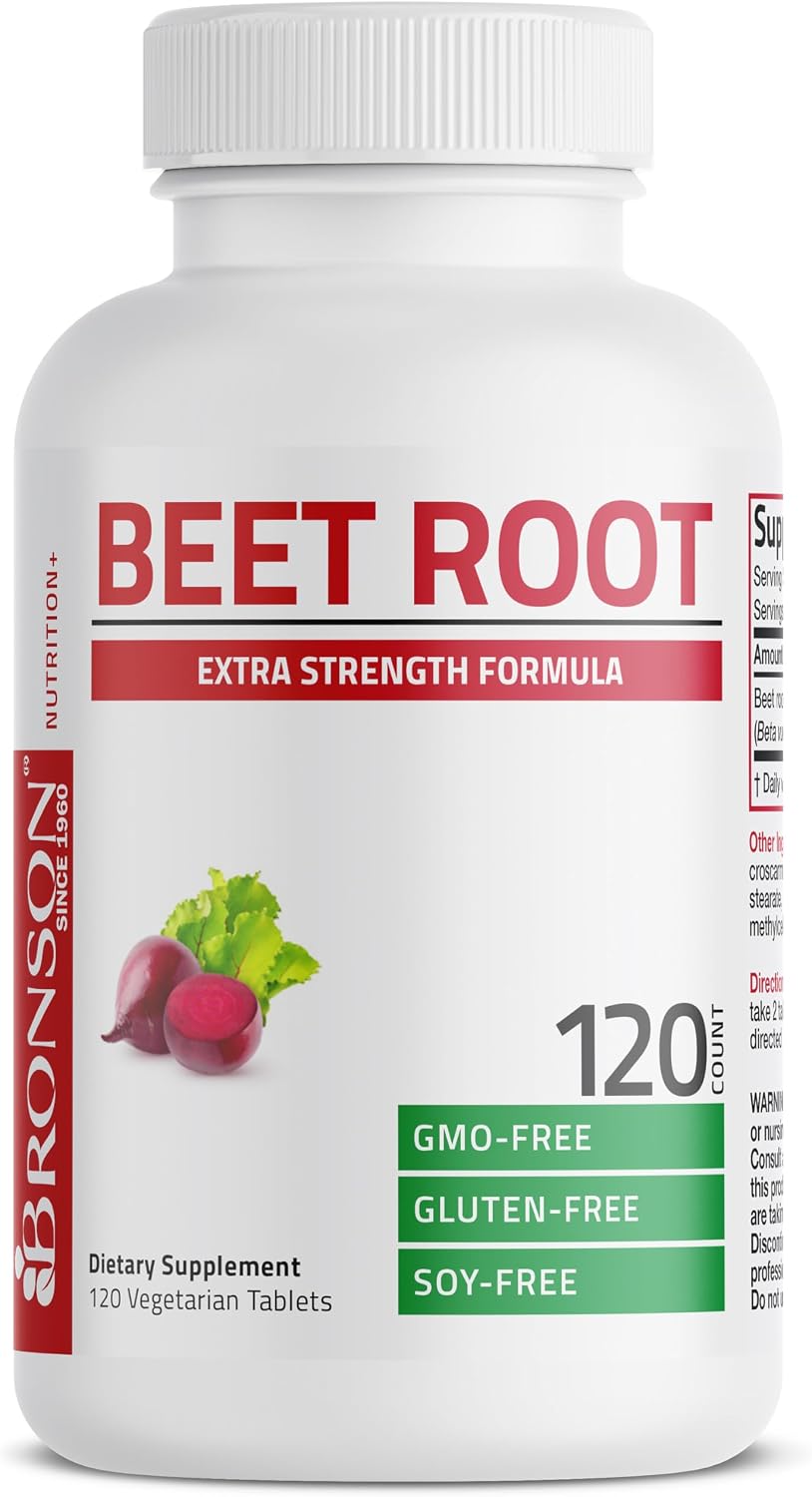 Bronson Beetroot Extra Strength, Non-GMO, 120 Vegetarian Tablets - görsel 5