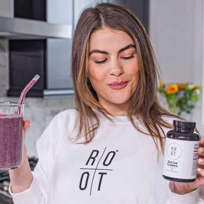Root Relive Greens by Dr. Rahm's | Superfood Powerhouse with Dark Leafy Greens, Fruits & Fibres - 153g