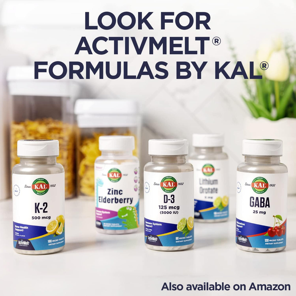 KAL Calcium Vitamin D-3 ActivMix Powder - Bioavailable Calcium Support, Unflavoured, 31 Servings - görsel 6