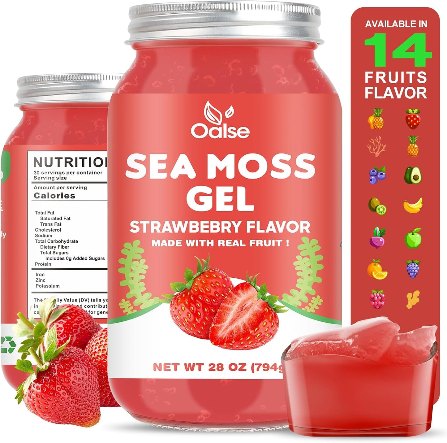 OALSE Sea Moss Gel – Wildcrafted Sea Moss Gel Supplement for Kids and Adults 524g (18.5 oz) Original - görsel 8