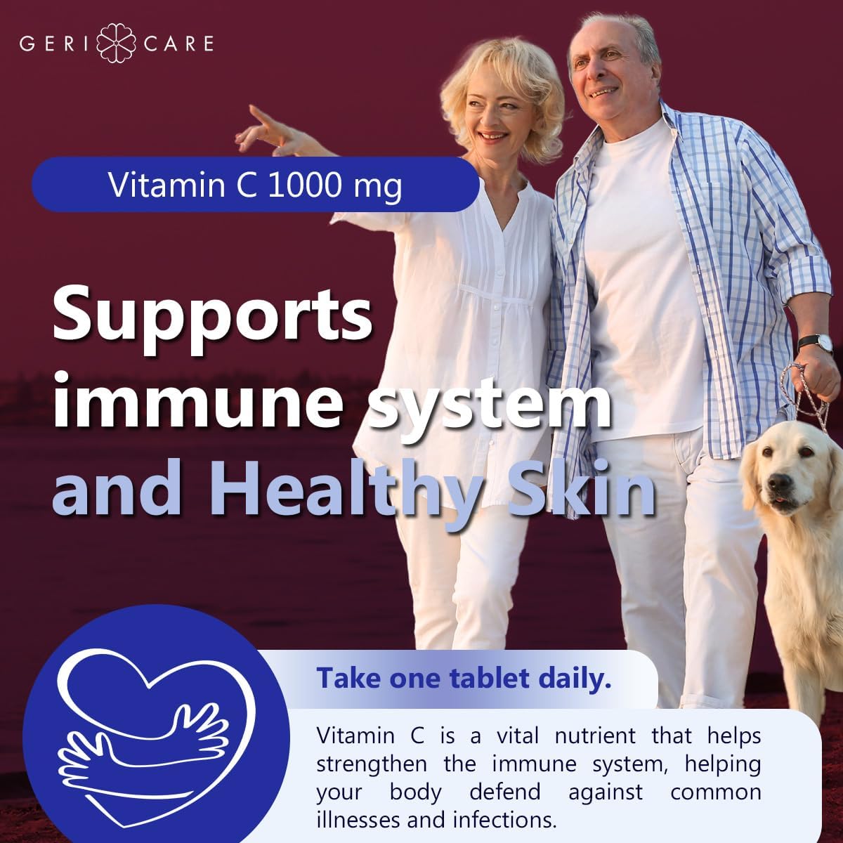 GeriCare Vitamin C 1000 mg – High Potency 100 Tablets - görsel 5