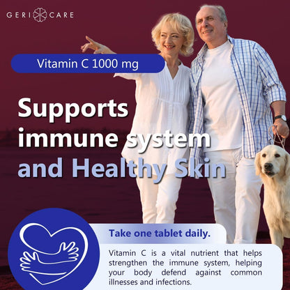 GeriCare Vitamin C 1000 mg – High Potency 100 Tablets