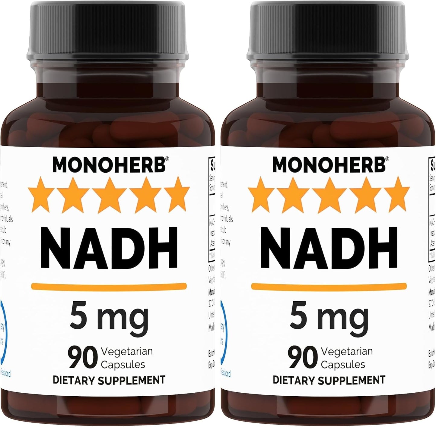 MONOHERB NADH 5 mg 90 Vegan Capsules - görsel 4