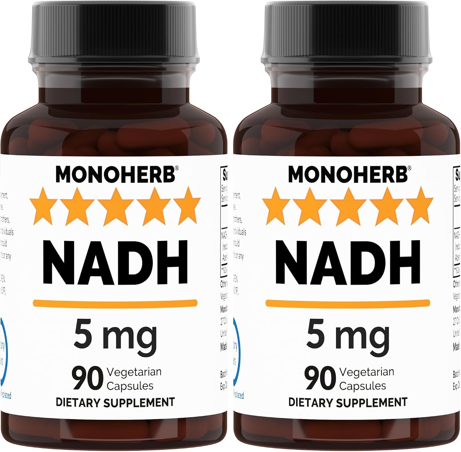 MONOHERB NADH 5 mg 90 Vegan Capsules - görsel 4