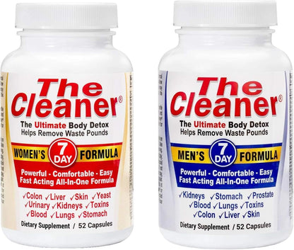 Century Systems The Cleaner 7 Day Detox Bundle – Women's and Men's Formulae, 52 Capsules Each