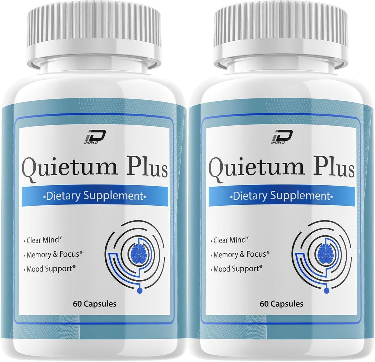 Quietum Plus Brain Supplement Capsules – All-Natural Maximum Strength Formula for Enhanced Memory and Focus Pills, QuietumPlus Support and Reviews (2 Pack – 120 Capsules) - görsel 1