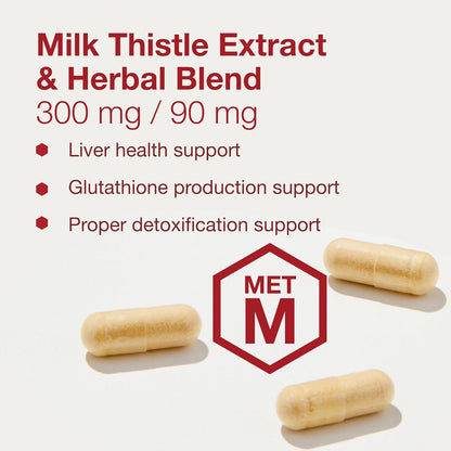 PROTOCOL FOR LIFE BALANCE Liver Detox Support - Milk Thistle and Glutathione - 90 Veg Capsules