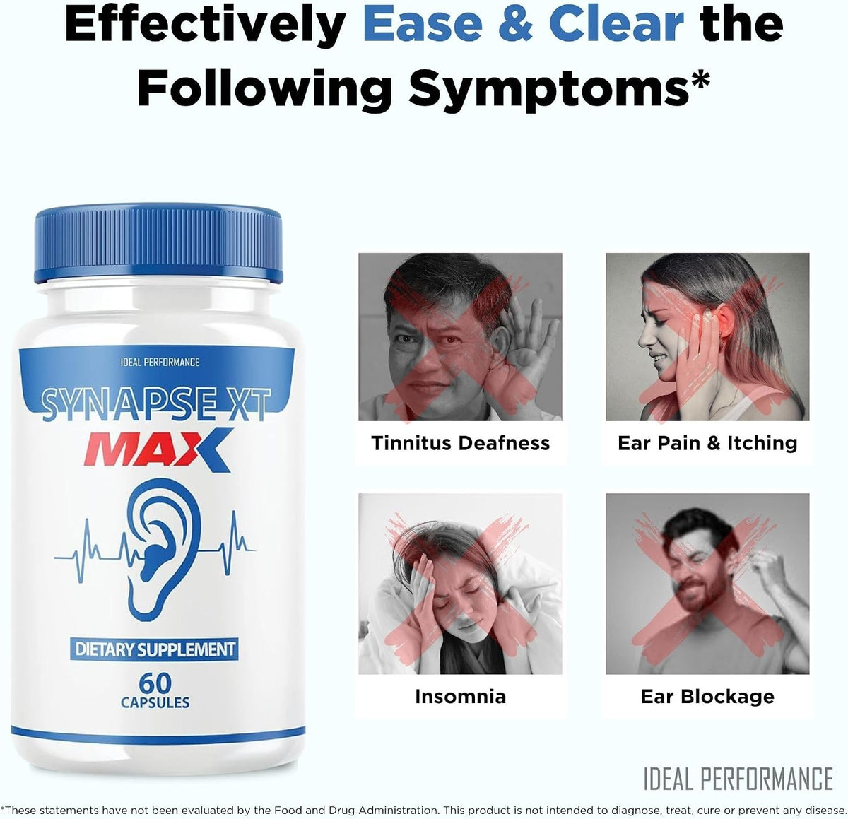 IDEAL PERFORMANCE Synapse XT Tinnitus Food Supplement – 60 Capsules - görsel 3
