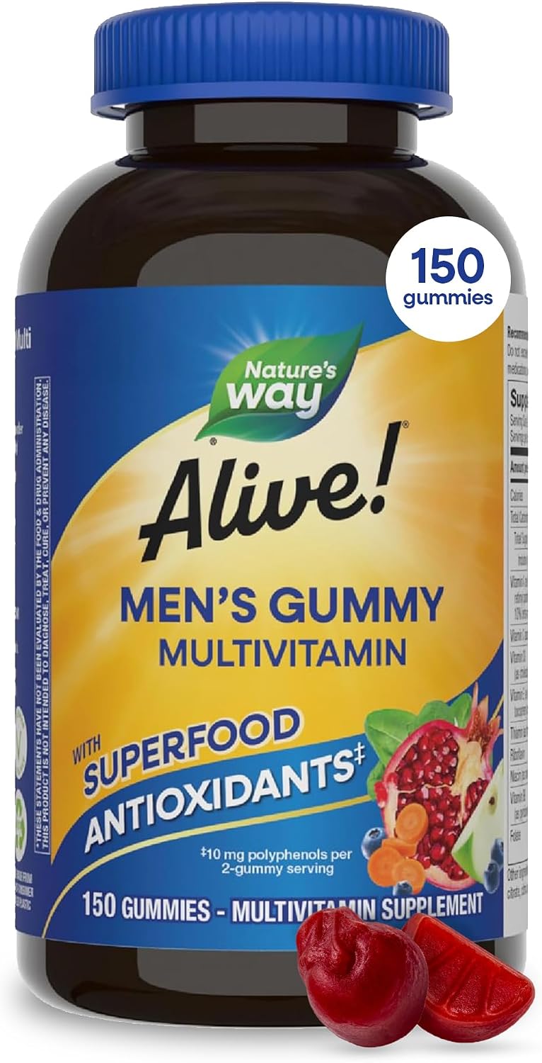 Nature's Way Alive! Men's Multivitamin Gummies - 150 Count - görsel 1