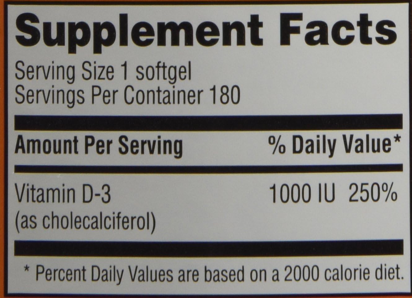 Trader Joe's Vitamin D3 1000 IU, 180 Softgels - görsel 3