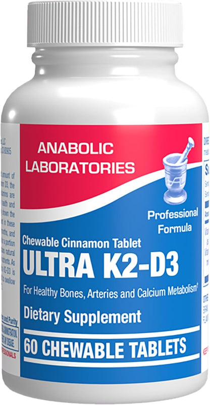 Chewable Vitamin D3 & K2 Supplement – 2000IU D3 with 80mcg K2 MK-7 for Bone, Dental, Mood & Immune Support – Vegetarian, Cinnamon Flavour (60-Day Supply)