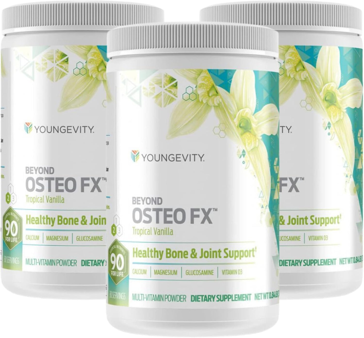 Youngevity Beyond Osteo FX – Tropical Vanilla – Bone Support Multivitamin Powder (30 Servings, 2 Canisters) - görsel 1