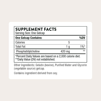 THORNE Phosphatidyl Choline – 60 Softgels