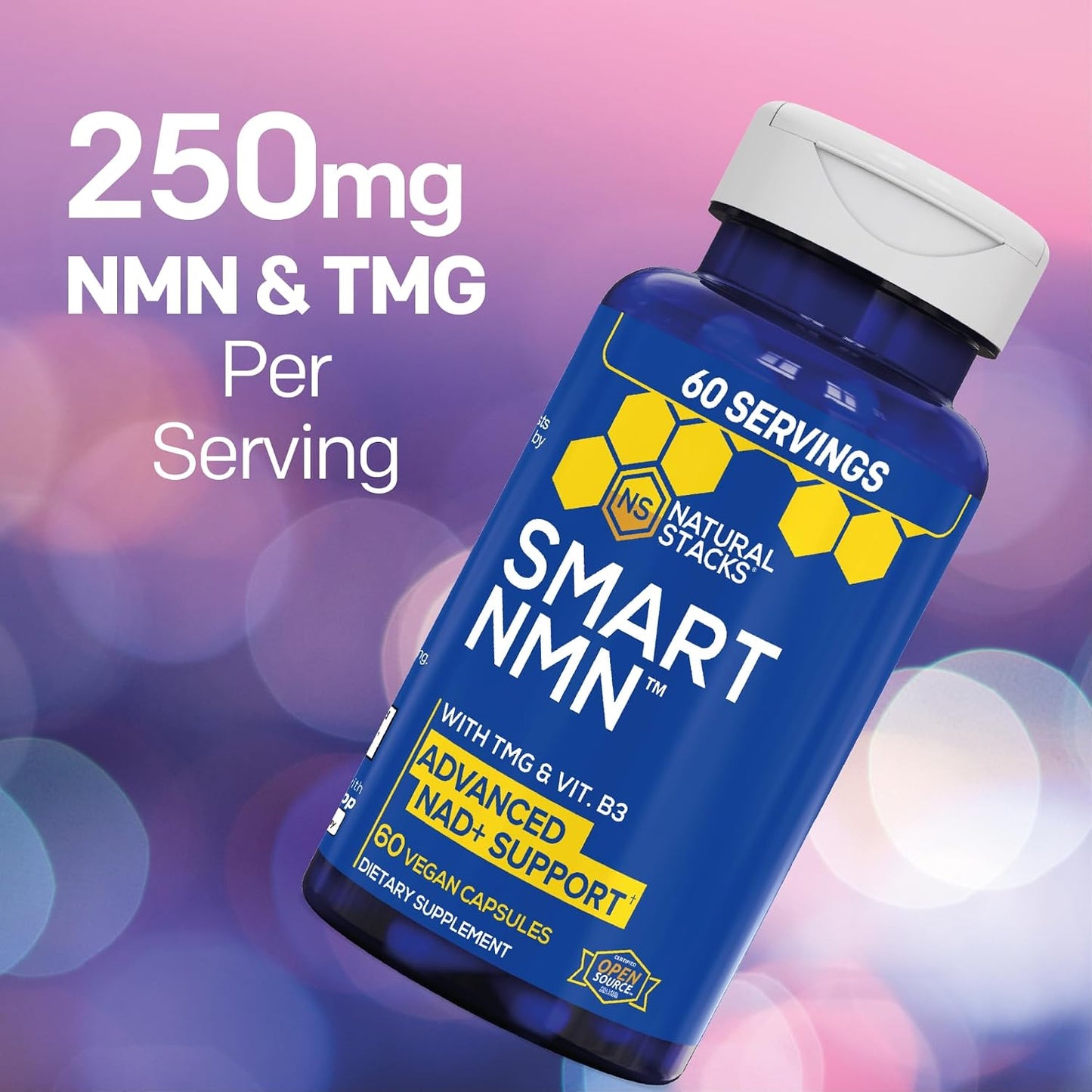 Smart NMN Supplement - Advanced NAD+ Support with NMN, Niacin & TMG - 60 Capsules - görsel 3