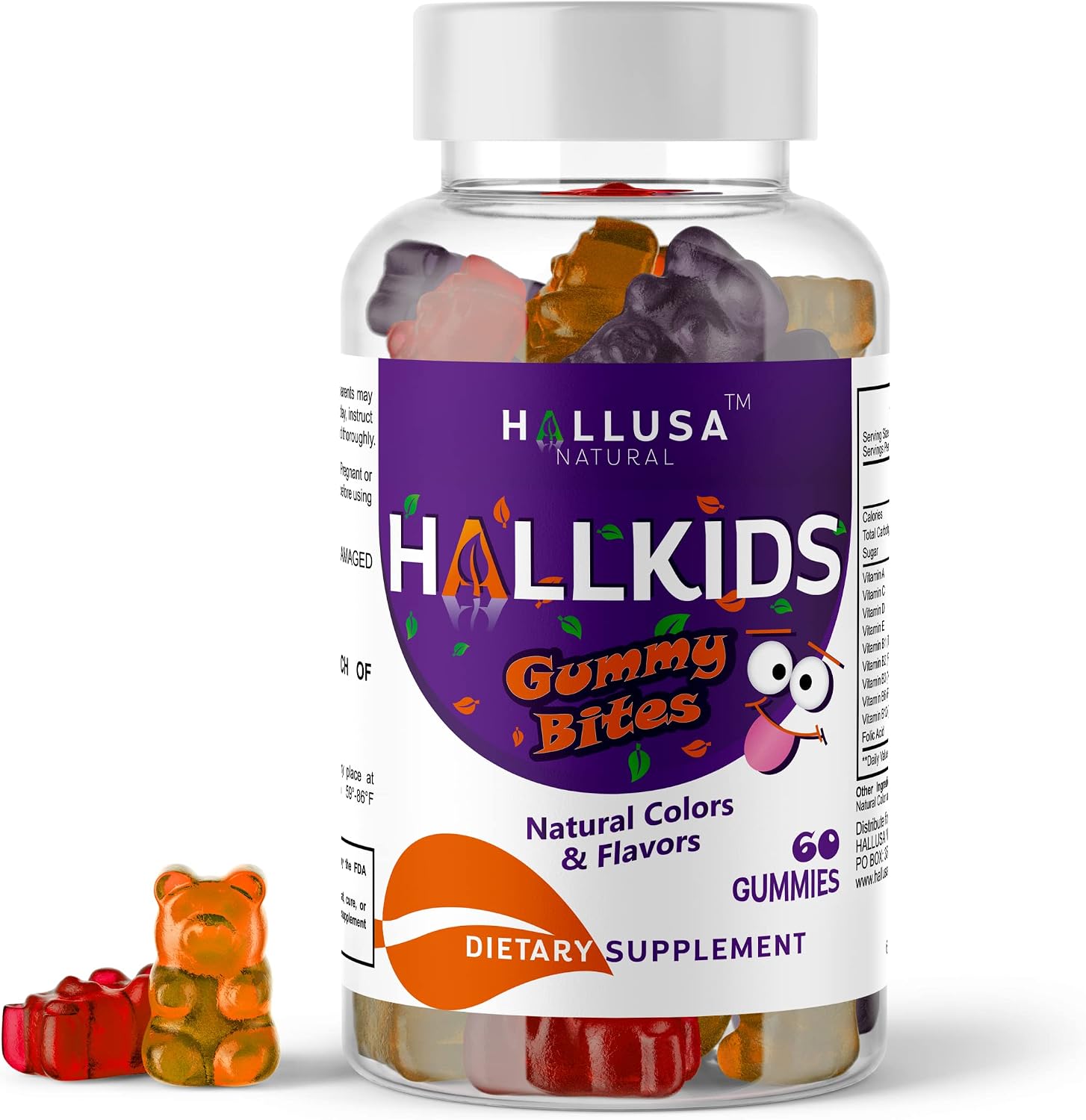 Hallusa Natural Kids Multivitamin Gummies – Immune Support, Energy & Growth for Children - görsel 1