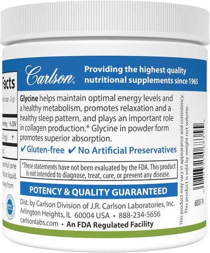 Carlson Labs Glycine Powder, 100g