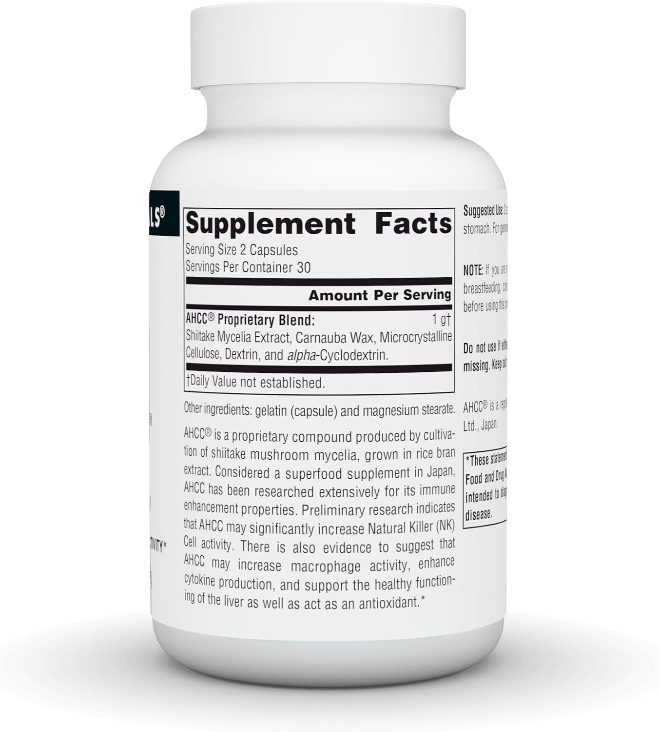 Source Naturals AHCC 500mg, 60 Capsules - görsel 3