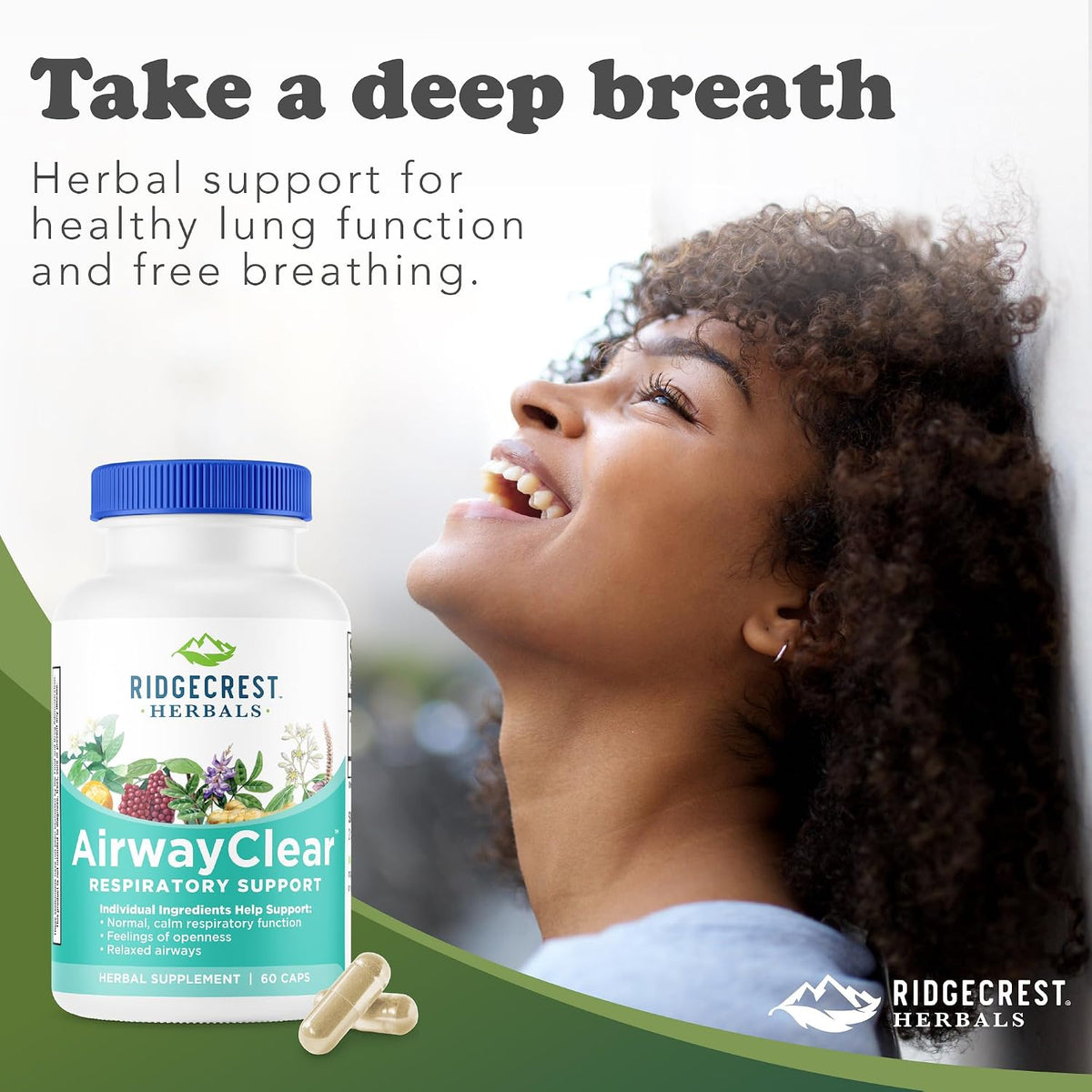 Ridgecrest Herbals AirwayClear - Lung Health & Respiratory Support Supplement (60 Vegan Capsules) - görsel 7