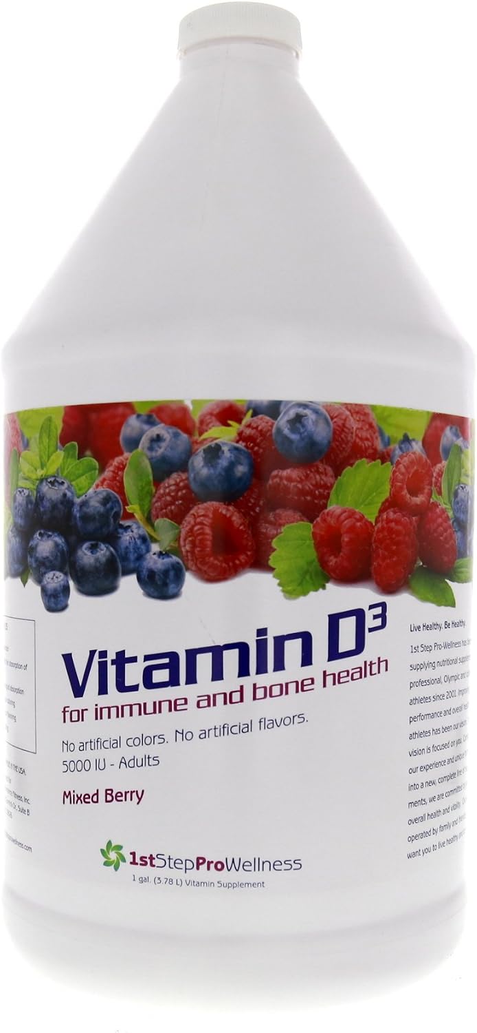 1st Step for Energy Liquid Vitamin D3 Mixed Berry 1 Gallon (3.78 L) - görsel 1