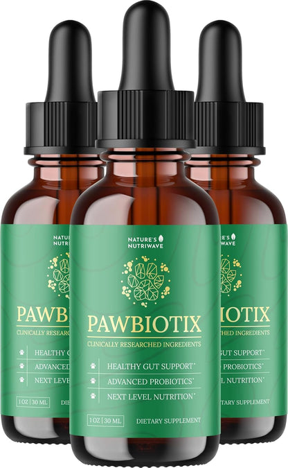 Pawbiotix Liquid Probiotics for Dogs – 1 fl oz (30 ml, 3-Month Supply)