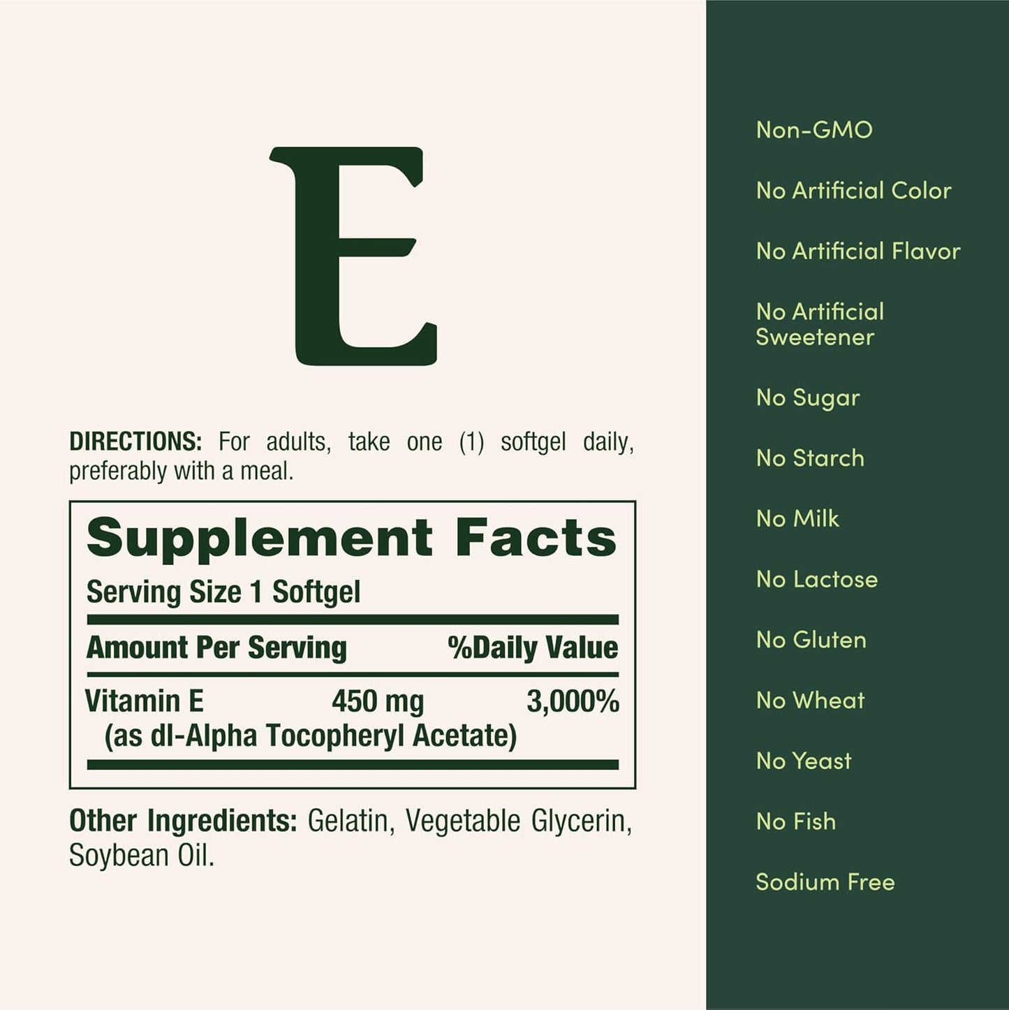 Nature's Bounty Vitamin E 1000 IU Softgels, 60 Count - görsel 5