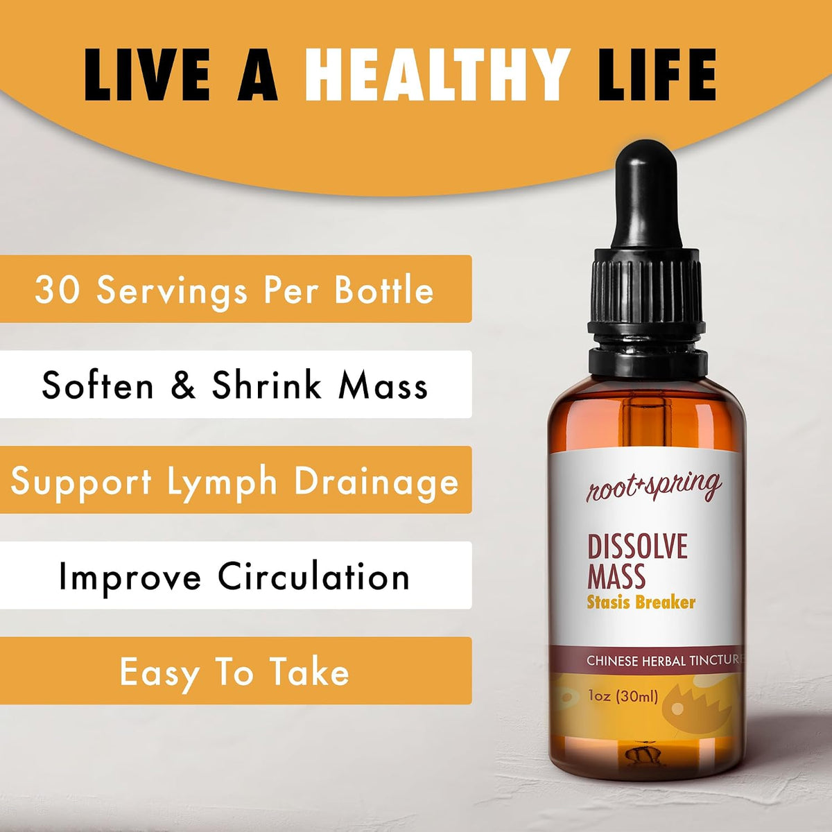 Dissolve Mass - Stasis Breaker - Herbal Tincture (Liquid Extract) Concentrate Formula with Dropper, Natural TCM Herb Blend Supplement - 1 fl oz (30 ml) (Pack of 2) - görsel 4